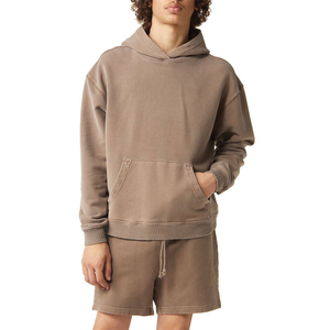 Nueva Llegada Conjunto de Sudadera con Capucha y Pantalones Cortos de Felpa con Lavado Ácido para Hombre, Invierno, Alta Calidad, Talla Personalizada, Estampado, Tallas Grandes, Venta al Por Mayor - Product Image 6