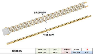 Pulsera Cubana de Oro de 14K con Baño de Rodio y Diamantes CVD Cultivados en Laboratorio, Eslabones Pavé Iced Out, Joyería Fina de Lujo Estilo Hip Hop, Pieza Destacada - Product Image 4