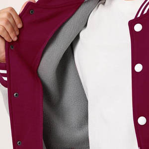 Veste en cuir personnalisée avec logo color-block pour hommes, manches en cuir, appliqué brodé, patchwork, style Letterman – Vente en gros - Product Image 5