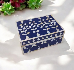 Elegante Caja de Almacenamiento de Joyas de MDF con Diseño de Hueso y Resina, Decoración Moderna para el Hogar, Exhibidor de Joyas con Cierre Magnético - Product Image 2