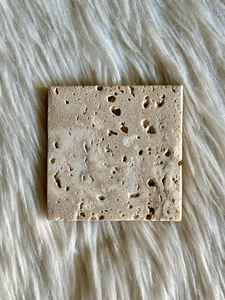 Juego de Posavasos de Mármol Travertino Hechos a Mano, Cuadrados, de Piedra Natural, para Decoración del Hogar - Product Image 5