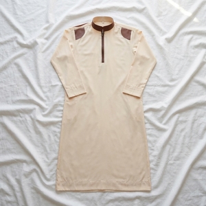 Túnica Árabe Masculina a Medida con Cuello en V, Casual, Larga hasta el Suelo, Ajuste Holgado, Transpirable, de Poliéster, Manga Larga, Bordado Musulmán para Playa - Product Image 3