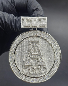 Colgante de Lujo de Moissanita con Letra Inicial Iced Out, Colgante Personalizado de Moissanita Estilo Hip Hop, Colgante de Plata 925, Colgante con Dijes de Rapper - Product Image 1