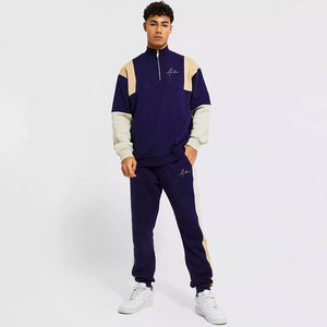 Conjunto de chándal para hombre Oem Winter Plus Size con doble ribete, elástico en 4 direcciones, con capucha y sudadera. - Product Image 5