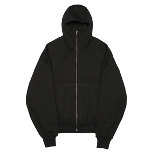 Custom Winter Ninja Balaclava Half Zip Hoodie for Men Oversized Heavy Weight Velour 100% Cotton Embroidered Streetwear Custom - Product Image 5