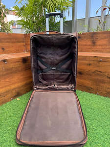 High Quality Luxury Latest Designed Hand Tooled Leather Wheel Trolley <b>Suitcase</b> Business Travel Luggage Multi-functional <b>Suitcase</b> - Product Image 5