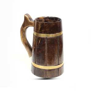 Taza de whisky artesanal de roble blanco con inserto térmico de aluminio, taza de cerveza de madera personalizada, estilo rústico hecho a mano - Product Image 5