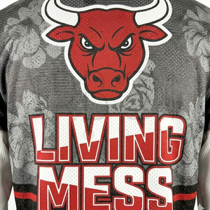 Magliette a doppio strato da uomo personalizzate con stampa sublimatica, grafica stelle e mostri, a maniche lunghe, stile streetwear, di un buon fornitore. - Product Image 5