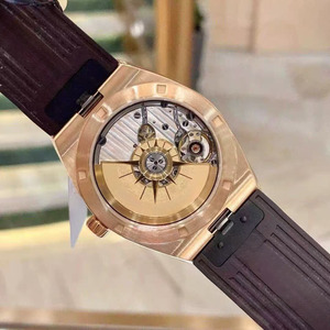 Reloj de Hombre Elegante y Exquisito, de Lujo para Negocios, con Bisel Dorado Rosa, Correa de Goma, Informal, con Fecha, Mecánico Automático - Product Image 5