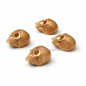 รูปปั้นหัวกะโหลกเรซิ่นสุดหรู งานแฮนด์เมด ประติมากรรมรูปหัวคน สไตล์โกธิค ของตกแต่งบ้าน ของตกแต่งฮาโลวีน ของขวัญ ขายส่ง - Product Image 2