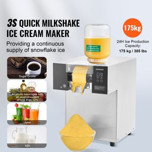 Macchina Professionale per Ghiaccio a Fiocchi in Acciaio Inox, 385LBS/24H, Nuova Macchina Elettrica per Ghiaccio Tritato e Coni di Neve - Product Image 2