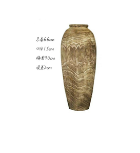 Jarrón de Madera Maciza Ligero, Grande, para Piso, Clásico, Simple, para Flores Secas, Decoración para Sala de Estar o Cafetería, por MULTI CRAFT - Product Image 2