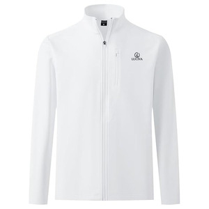 Softshell <b>jacket</b> Men's <b>jacket</b> Premium Men’s Optic White Performance <b>Track</b> <b>Jacket</b> - High-Density Stretch Fabric with Vertical Zip - Product Image 1
