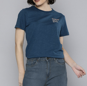 Camiseta de manga corta para mujer, 100% algodón, cuello redondo, holgada, anti-bolitas, estilo urbano de verano, de alta calidad - Product Image 5