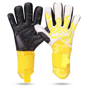 Gants de gardien de but en latex sublimé personnalisés, multicolores, respirants, à doigts complets, légers, avec sangle de poignet réglable - Product Image 1