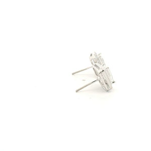 Pendientes de Diamantes Cultivados en Laboratorio de Primera Calidad, Plata 925, Corte Esmeralda, Color Intenso, Modernos, para Mujer, Libres de Conflictos, Certificados por IGI - Product Image 4