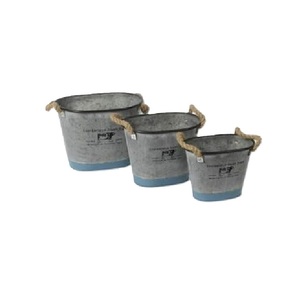 Jardinière carrée en métal galvanisé avec poignée, faite à la main, écologique, personnalisable, pour décoration de jardin intérieur/extérieur, jardinières à fleurs - Product Image 4