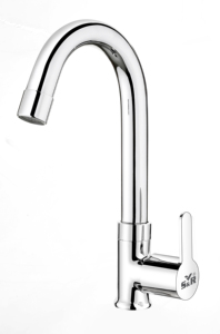 Elegant swan neck <b>tap</b> chrome plated brass high arc kitchen sink faucet deck mounted water <b>tap</b> durable heavy duty use - Product Image 3