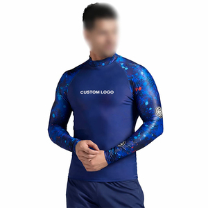 Maillot de bain à manches longues respirant et à séchage rapide pour hommes, idéal pour la natation, le surf et la remise en forme - Product Image 1