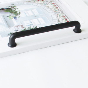 Eco-friendly Modern Zinc Alloy Bar <b>Pull</b> Matte Black Minimalist Cabinet Handle For Kitchen Bathroom Bedroom Nightstands Furniture - Product Image 1