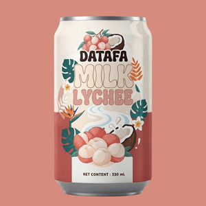 NUEVO Bebida Vegana Baja en Grasa con Sabor a Leche de Coco y Lichi Recién Exprimida en Lata de Aluminio de 330ml DATAFA Etiqueta Privada Personalizada ODM OEM Muestra Gratuita - Product Image 1