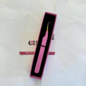 Pince à cils de haute qualité avec logo personnalisé, pince à volume à pointe en fibre, outils de beauté pour salon OEM ODM, en acier inoxydable - Product Image 2