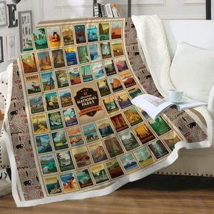 Geographic Atlas Printed 50*60 Inches Sherpa Fleece Blanket World Map Pattern for Home Bedroom All Seasons Coral Fleece Blankets - Product Image 1