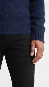 Pull en mohair tricoté pour homme, col rond, manches longues, épais, chaud, streetwear d'hiver, pull en mohair pour femme - Product Image 5