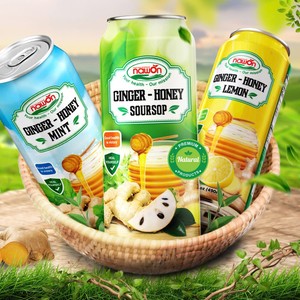 Boissons au gingembre saines 500 ml en canette, jus de gingembre au miel et à la menthe, fournisseur en gros, usine de boissons, ODM OEM, échantillon gratuit - Product Image 5