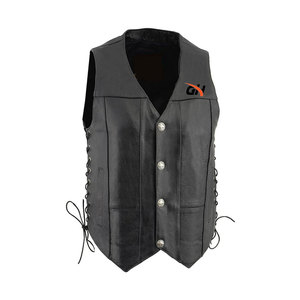 เสื้อกั๊กหนังผู้ชาย ระบายอากาศได้ดี สวมใส่สบาย น้ำหนักเบา เหมาะสำหรับใส่ลำลอง ราคาสมเหตุสมผล ผลิตจากโรงงาน - Product Image 1