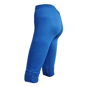 Logo personnalisé de haute qualité filles poches capri Shorts maille rayures femmes Gym Yoga Leggings solide noir Gym formation Yoga pantalon - Product Image 1