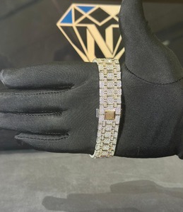 Reloj de Lujo de Diseño Exclusivo con Incrustaciones de Moissanita, Movimiento Mecánico Automático, Estilo Hip Hop para Hombre - Product Image 3