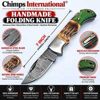 Couteau pliant de chasse en plein air, couteau tactique de survie pour le camping, couteau à manche en os et en bois, couteau d'extérieur de haute qualité