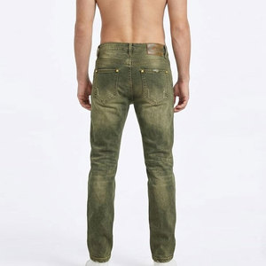 Jeans déchirés tendance pour hommes, coupe slim, style urbain, décontracté, confortable, durable, à porter au quotidien - Product Image 3