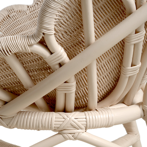 Chaise en rotin naturel faite à la main, forme coquille, couleur claire, écologique, prix de gros, pour salon, provenant d'une usine du Vietnam - Product Image 3