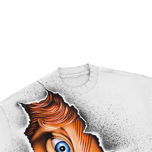 Camiseta Blanca de Manga Corta para Hombre OEM ODM con Estampado del Personaje Chucky, Corte Regular, Cuello Redondo, Estilo Urbano, Tela Jersey - Product Image 2