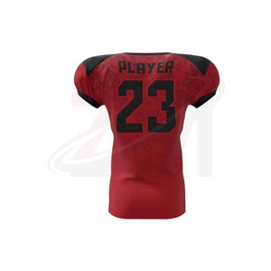 Uniforme de Fútbol Americano Rojo y Negro con el Número 23 y Pantalones para Hombres Adultos, Material de Poliéster Transpirable - Product Image 4
