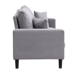 Divano Moderno Comodo a 3 Posti da 188 cm, Imbottito con Telaio in Legno ad Alta Resilienza per Soggiorno, Camera da Letto, Appartamento - Product Image 6
