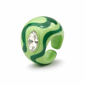 Bague Pastèque Faite Main au Design Unique avec Strass Scintillants, Bague Fruit en Émail Personnalisée pour Filles, Idéale au Quotidien - Product Image 5