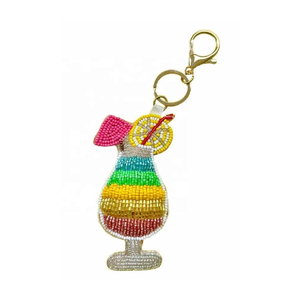 Beaded Sparkle Glass <b>Bag</b> <b>Charm</b> Key Chain Glass Beads Keychain Key <b>Charm</b> Hold to Keys Hanging <b>Bag</b> Key <b>Charm</b> for Birthday Gift - Product Image 1