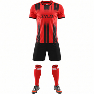 Uniforme de Fútbol para Adultos al por Mayor, Último Diseño, Manga Corta, Antibacteriano, Transpirable, 100% Poliéster, Tejido de Malla, Impresión Digital, OEM - Product Image 4