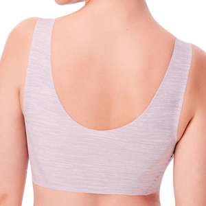 Top Deportivo Sin Costuras para Mujer, Color Morado Claro, Cuello Redondo, Tirantes Finos, Soporte Medio, para Yoga y Fitness - Product Image 4