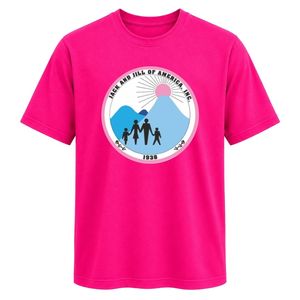 เสื้อยืดสีชมพูสด ผ้าฝ้าย คอกลม แขนสั้น สไตล์ลำลอง แฟชั่นสำหรับทุกเพศ สวมใส่สบายในชีวิตประจำวัน สไตล์คลาสสิก เนื้อผ้านุ่ม - Product Image 1