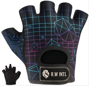 weightlifting cycling Gym gloves with custom design and pattern and custom logo - Product Image 3