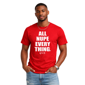 T-shirt Kappa Alpha Psi All Nupe Every Thing Rouge – Vêtement de Fraternité Grecque avec Design Audacieux, Confort Premium et Coupe Élégante - Product Image 1