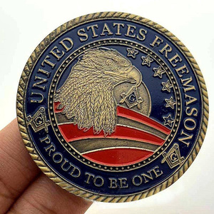 Moneda de Desafío Masónica Personalizada de la Logia Azul de Maestros Masónicos de los Estados Unidos 2026 - Product Image 2