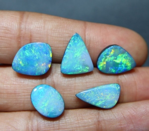 Australian Multi Fire <b>Opal</b> Doublet Cabochon Natural Loose Gemstones Jewelry Making Supply - Product Image 2