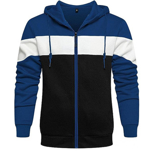 Sweat-shirts décontractés pour hommes, à capuche, épais, zippés, 100% coton, unis, pour la saison hivernale - Product Image 4