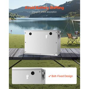 Contenitore Batteria in Lega di Alluminio Gruppo 24/31 per Motori da Traina e Applicazioni Marine con Guarnizione in Gomma per Fori Cavi e Rack Batteria - Product Image 2