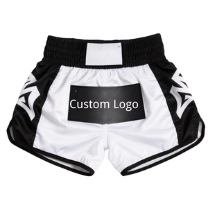 Shorts de boxe Five B Men en argent avec bordure dorée, séchage rapide, vêtements d'arts martiaux, coupe régulière, taille adulte, kickboxing, boxe, combat - Product Image 3